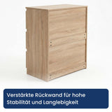 Home Collective Kommode Sideboard mit 3-6 Schubladen | Schubladenkommode Kommodenschrank Anrichte Schrank | Schlafzimmer Jugendzimmer Flur Möbel | modernes griffloses Design