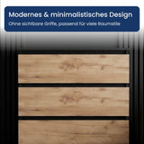 Home Collective Kommode Sideboard mit 3-6 Schubladen | Schubladenkommode Kommodenschrank Anrichte Schrank | Schlafzimmer Jugendzimmer Flur Möbel | modernes griffloses Design