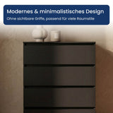Home Collective Kommode Sideboard mit 3-6 Schubladen | Schubladenkommode Kommodenschrank Anrichte Schrank | Schlafzimmer Jugendzimmer Flur Möbel | modernes griffloses Design