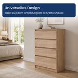 Home Collective Kommode Sideboard mit 3-6 Schubladen | Schubladenkommode Kommodenschrank Anrichte Schrank | Schlafzimmer Jugendzimmer Flur Möbel | modernes griffloses Design