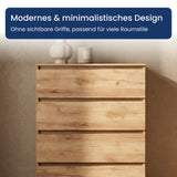 Home Collective Kommode Sideboard mit 3-6 Schubladen | Schubladenkommode Kommodenschrank Anrichte Schrank | Schlafzimmer Jugendzimmer Flur Möbel | modernes griffloses Design