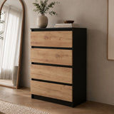 Home Collective Kommode Sideboard mit 3-6 Schubladen | Schubladenkommode Kommodenschrank Anrichte Schrank | Schlafzimmer Jugendzimmer Flur Möbel | modernes griffloses Design