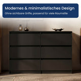Home Collective Kommode Sideboard mit 3-6 Schubladen | Schubladenkommode Kommodenschrank Anrichte Schrank | Schlafzimmer Jugendzimmer Flur Möbel | modernes griffloses Design