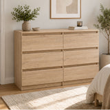 Home Collective Kommode Sideboard mit 3-6 Schubladen | Schubladenkommode Kommodenschrank Anrichte Schrank | Schlafzimmer Jugendzimmer Flur Möbel | modernes griffloses Design