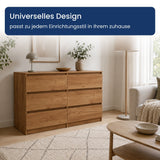 Home Collective Kommode Sideboard mit 3-6 Schubladen | Schubladenkommode Kommodenschrank Anrichte Schrank | Schlafzimmer Jugendzimmer Flur Möbel | modernes griffloses Design