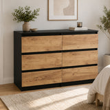 Home Collective Kommode Sideboard mit 3-6 Schubladen | Schubladenkommode Kommodenschrank Anrichte Schrank | Schlafzimmer Jugendzimmer Flur Möbel | modernes griffloses Design