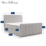 Home Collective Boxspringbett Polsterbett Doppelbett Bubble Bouclé Bett mit Stauraum viele Größen und Farben | Topper inklusive | modernes Design Schlafzimmer Jugendzimmer Möbel