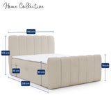 Home Collective Boxspringbett Polsterbett Doppelbett Bubble Bouclé Bett mit Stauraum viele Größen und Farben | Topper inklusive | modernes Design Schlafzimmer Jugendzimmer Möbel