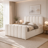 Home Collective Boxspringbett Polsterbett Doppelbett Bubble Bouclé Bett mit Stauraum viele Größen und Farben | Topper inklusive | modernes Design Schlafzimmer Jugendzimmer Möbel