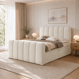 Home Collective Boxspringbett Polsterbett Doppelbett Bubble Bouclé Bett mit Stauraum viele Größen und Farben | Topper inklusive | modernes Design Schlafzimmer Jugendzimmer Möbel