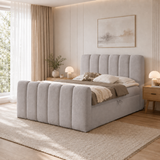 Home Collective Boxspringbett Polsterbett Doppelbett Bubble Bouclé Bett mit Stauraum viele Größen und Farben | Topper inklusive | modernes Design Schlafzimmer Jugendzimmer Möbel