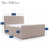Home Collective Boxspringbett Polsterbett Doppelbett Bubble Bouclé Bett mit Stauraum viele Größen und Farben | Topper inklusive | modernes Design Schlafzimmer Jugendzimmer Möbel