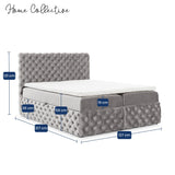Home Collective Boxspringbett Polsterbett Doppelbett Bett mit Stauraum | Topper inklusive | modernes Design Schlafzimmer Jugendzimmer Möbel