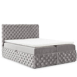 Home Collective Boxspringbett Polsterbett Doppelbett Bett mit Stauraum | Topper inklusive | modernes Design Schlafzimmer Jugendzimmer Möbel