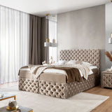 Home Collective Boxspringbett Polsterbett Doppelbett Bett mit Stauraum | Topper inklusive | modernes Design Schlafzimmer Jugendzimmer Möbel