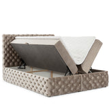 Home Collective Boxspringbett Polsterbett Doppelbett Bett mit Stauraum | Topper inklusive | modernes Design Schlafzimmer Jugendzimmer Möbel