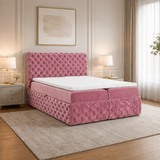 Home Collective Boxspringbett Polsterbett Doppelbett Bett mit Stauraum | Topper inklusive | modernes Design Schlafzimmer Jugendzimmer Möbel