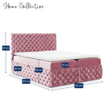 Home Collective Boxspringbett Polsterbett Doppelbett Bett mit Stauraum | Topper inklusive | modernes Design Schlafzimmer Jugendzimmer Möbel