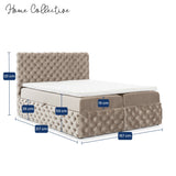 Home Collective Boxspringbett Polsterbett Doppelbett Bett mit Stauraum | Topper inklusive | modernes Design Schlafzimmer Jugendzimmer Möbel