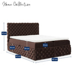 Home Collective Boxspringbett Polsterbett Doppelbett Bett mit Stauraum | Topper inklusive | modernes Design Schlafzimmer Jugendzimmer Möbel