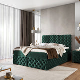 Home Collective Boxspringbett Polsterbett Doppelbett Bett mit Stauraum | Topper inklusive | modernes Design Schlafzimmer Jugendzimmer Möbel