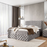 Home Collective Boxspringbett Polsterbett Doppelbett Bett mit Stauraum | Topper inklusive | modernes Design Schlafzimmer Jugendzimmer Möbel