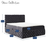 Home Collective Boxspringbett Polsterbett Doppelbett Bett mit Stauraum | Topper inklusive | modernes Design Schlafzimmer Jugendzimmer Möbel