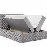 Home Collective Boxspringbett Polsterbett Doppelbett Bett mit Stauraum | Topper inklusive | modernes Design Schlafzimmer Jugendzimmer Möbel