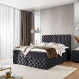 Home Collective Boxspringbett Polsterbett Doppelbett Bett mit Stauraum | Topper inklusive | modernes Design Schlafzimmer Jugendzimmer Möbel