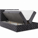 Home Collective Boxspringbett Polsterbett Doppelbett Bett mit Stauraum | Topper inklusive | modernes Design Schlafzimmer Jugendzimmer Möbel