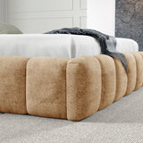 Home Collective Polsterbett Doppelbett Bett Bubble mit Stauraum und Metall-Lattenrost | Schlafzimmer Jugendzimmer Möbel | weicher Stoff modernes Design mit Steppung