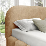 Home Collective Polsterbett Doppelbett Bett Bubble mit Stauraum und Metall-Lattenrost | Schlafzimmer Jugendzimmer Möbel | weicher Stoff modernes Design mit Steppung