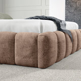 Home Collective Polsterbett Doppelbett Bett Bubble mit Stauraum und Metall-Lattenrost | Schlafzimmer Jugendzimmer Möbel | weicher Stoff modernes Design mit Steppung