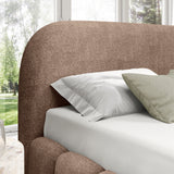 Home Collective Polsterbett Doppelbett Bett Bubble mit Stauraum und Metall-Lattenrost | Schlafzimmer Jugendzimmer Möbel | weicher Stoff modernes Design mit Steppung