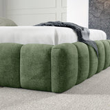 Home Collective Polsterbett Doppelbett Bett Bubble mit Stauraum und Metall-Lattenrost | Schlafzimmer Jugendzimmer Möbel | weicher Stoff modernes Design mit Steppung