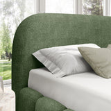 Home Collective Polsterbett Doppelbett Bett Bubble mit Stauraum und Metall-Lattenrost | Schlafzimmer Jugendzimmer Möbel | weicher Stoff modernes Design mit Steppung