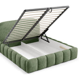 Home Collective Polsterbett Doppelbett Bett Bubble mit Stauraum und Metall-Lattenrost | Schlafzimmer Jugendzimmer Möbel | weicher Stoff modernes Design mit Steppung