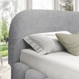 Home Collective Polsterbett Doppelbett Bett Bubble mit Stauraum und Metall-Lattenrost | Schlafzimmer Jugendzimmer Möbel | weicher Stoff modernes Design mit Steppung
