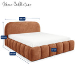 Home Collective Polsterbett Doppelbett Bett Bubble mit Stauraum und Metall-Lattenrost | Schlafzimmer Jugendzimmer Möbel | weicher Stoff modernes Design mit Steppung