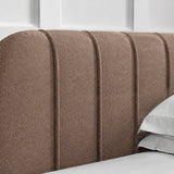 Home Collective Polsterbett Doppelbett Bett mit Stauraum und Metall-Lattenrost | Schlafzimmer Jugendzimmer Möbel | weicher Stoff modernes Design Längspolsterung