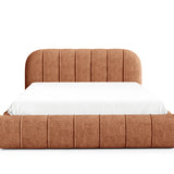 Home Collective Polsterbett Doppelbett Bett mit Stauraum und Metall-Lattenrost | Schlafzimmer Jugendzimmer Möbel | weicher Stoff modernes Design Längspolsterung