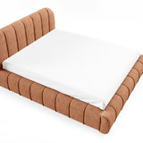 Home Collective Polsterbett Doppelbett Bett mit Stauraum und Metall-Lattenrost | Schlafzimmer Jugendzimmer Möbel | weicher Stoff modernes Design Längspolsterung