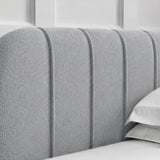 Home Collective Polsterbett Doppelbett Bett mit Stauraum und Metall-Lattenrost | Schlafzimmer Jugendzimmer Möbel | weicher Stoff modernes Design Längspolsterung