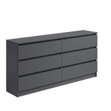Kommode mit 6 Schubladen 95 | 120 | 140 | 160 cm breit Kommode Holz Schrank Kommode mit Schubladen Sideboard Highboard Anrichte Schlafzimmer Wohnzimmer Flur Büro Organizer