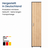 Schmaler Mehrzweckschrank 40 cm breit mit 1 Tür & 4 Einlegeböden | Universalschrank Haushaltsschrank für Haushalt, Flur, Büro oder Schlafzimmer | 40x35x184 cm (BxTxH)