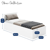 Home Collective Bett Doppelbett Bettgestell Stauraumbett | Schlafzimmer Jugendzimmer Möbel | inkl. Lattenrost | erhältliche Größen 90x200, 120x200, 140x200, 160x200, 180x200 cm