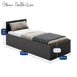 Home Collective Bett Doppelbett Bettgestell Stauraumbett | Schlafzimmer Jugendzimmer Möbel | inkl. Lattenrost | erhältliche Größen 90x200, 120x200, 140x200, 160x200, 180x200 cm
