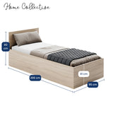 Home Collective Bett Doppelbett Bettgestell Stauraumbett | Schlafzimmer Jugendzimmer Möbel | inkl. Lattenrost | erhältliche Größen 90x200, 120x200, 140x200, 160x200, 180x200 cm