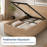Home Collective Bett Doppelbett Bettgestell Stauraumbett | Schlafzimmer Jugendzimmer Möbel | inkl. Lattenrost | erhältliche Größen 90x200, 120x200, 140x200, 160x200, 180x200 cm