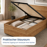Home Collective Bett Doppelbett Bettgestell Stauraumbett | Schlafzimmer Jugendzimmer Möbel | inkl. Lattenrost | erhältliche Größen 90x200, 120x200, 140x200, 160x200, 180x200 cm